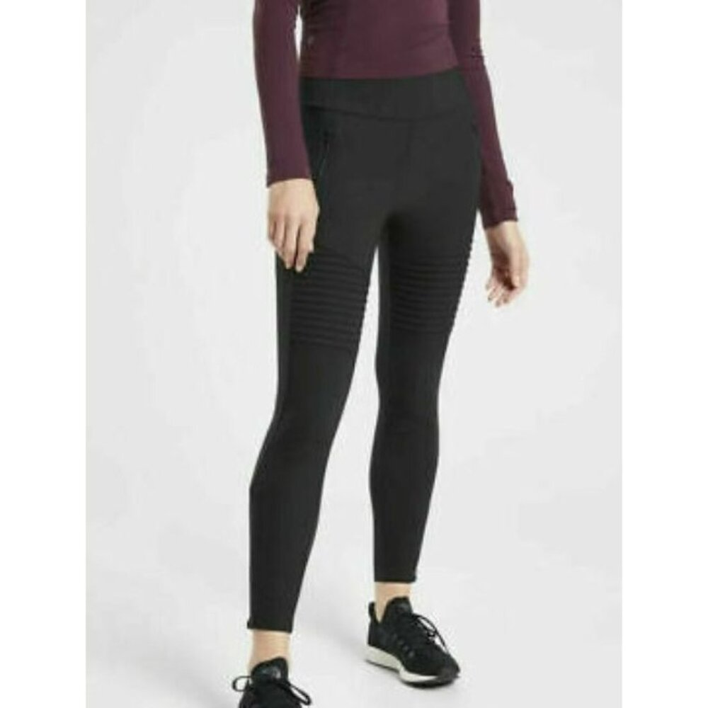 ATHLETA headlands hybrid moto tight in black size 4